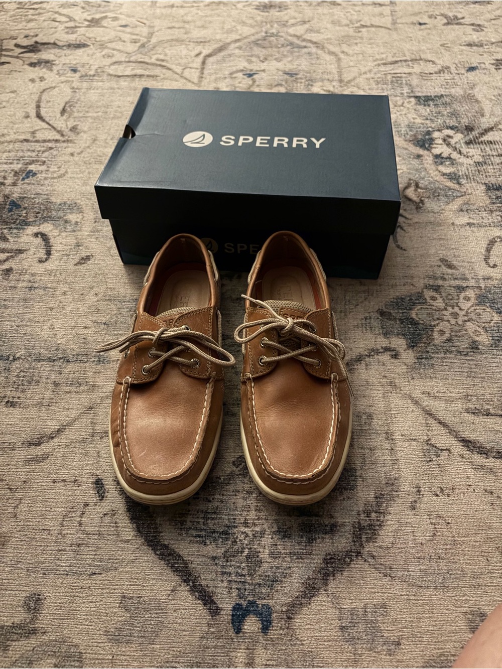 Sperry Men's Tan Leather 2-Eye Boat Shoes